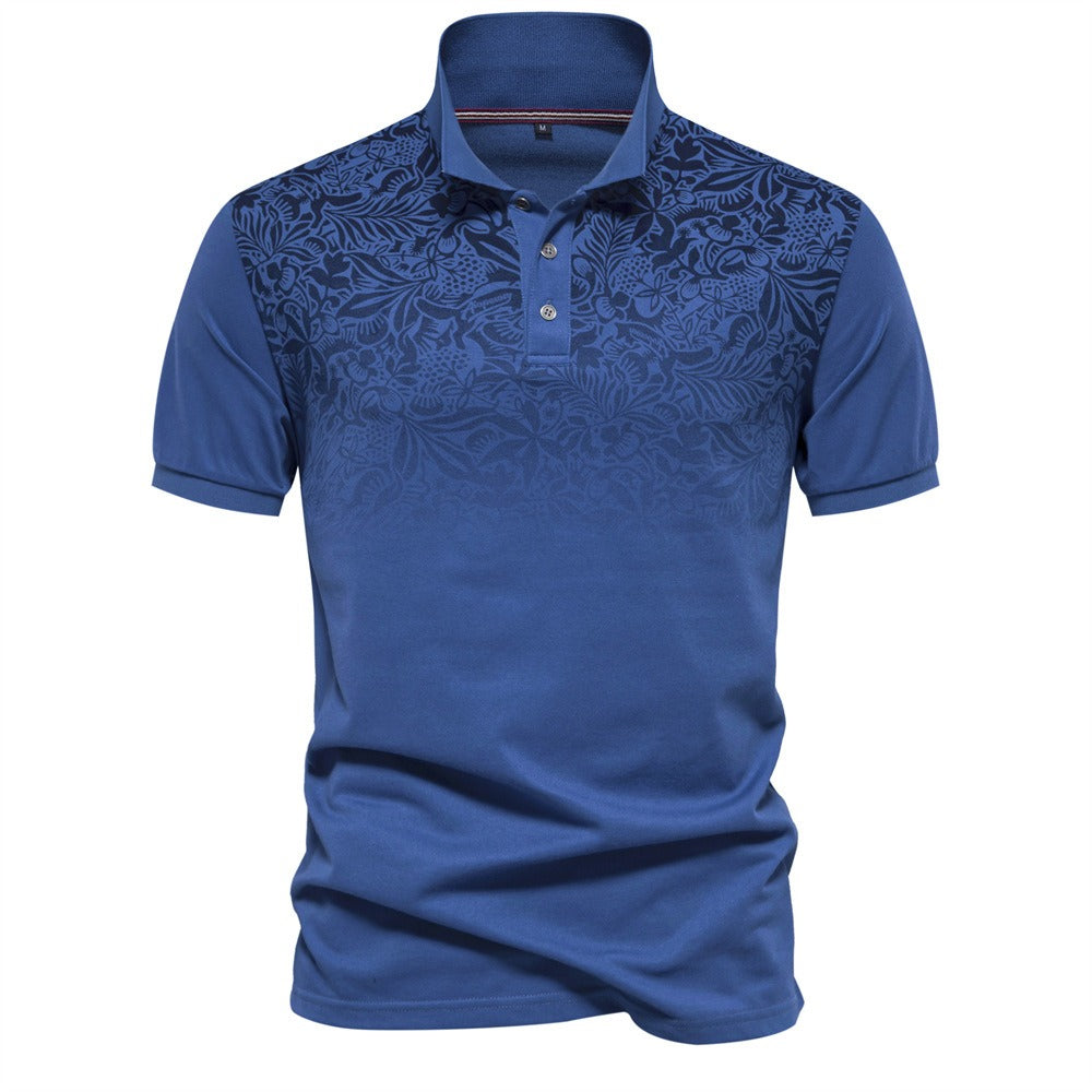 Men’s Gradient Print Polo Shirt