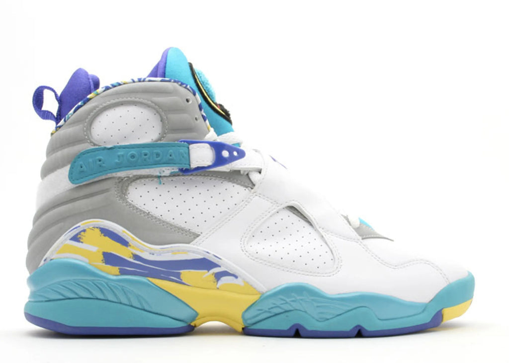 Wmns Jordan 8 Retro 'White Aqua'