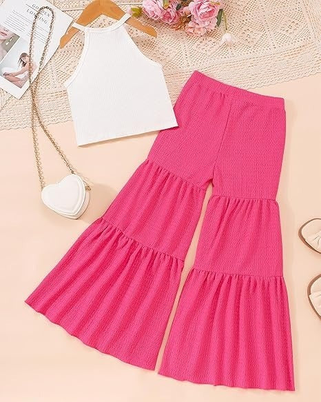 Girls Cami Sleeveless Bell Bottom Pants Set