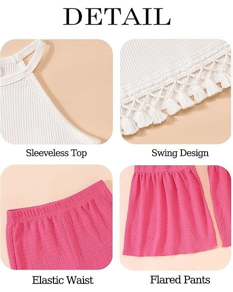 Girls Cami Sleeveless Bell Bottom Pants Set